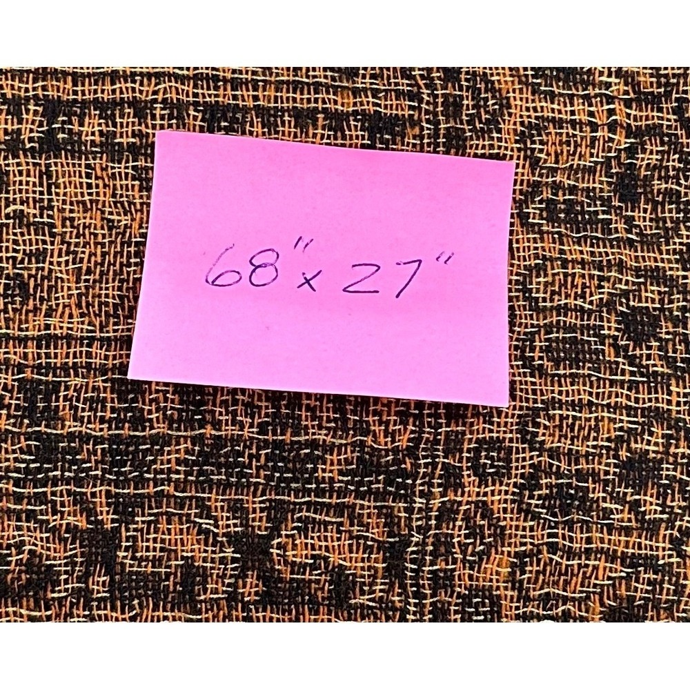 Pashmina Brown Black Paisley Scarf Wrap Fringe Trim 100% Pashmina 68x27 - Picture 9 of 9